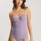 HANRO ALLURE PADDED BRA CAMISOLE DRIED HORTENSIA